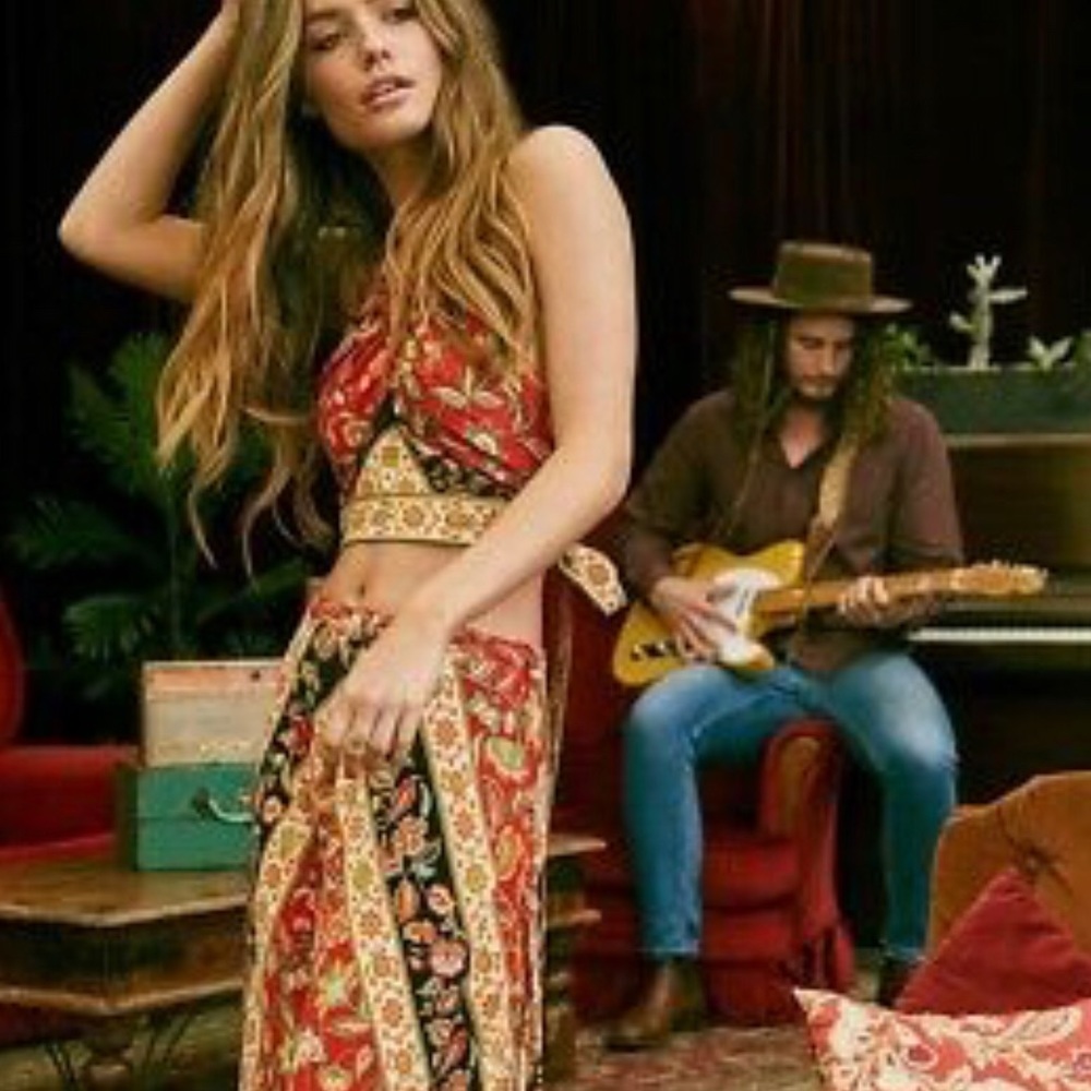 ***SOLD***Lolita Campfire Set. Crop top and skirt.